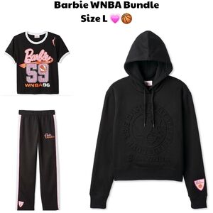 💖 Barbie WNBA Outfit Set (3-Piece) Size L BNWT | Hoodie Joggers Tee Athleisure